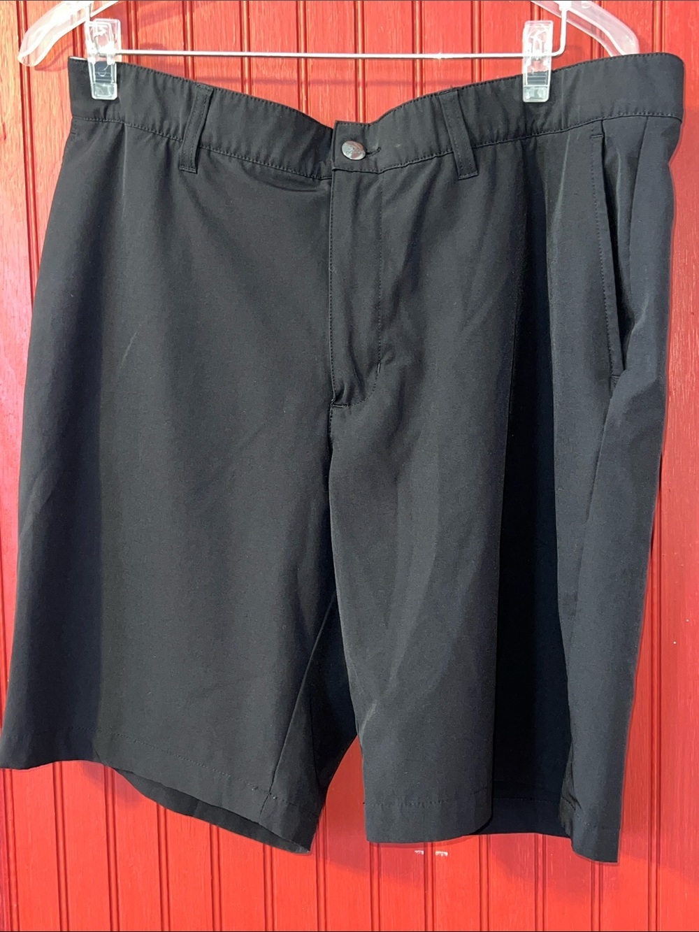 adidas Men's Black Flat Front Shorts